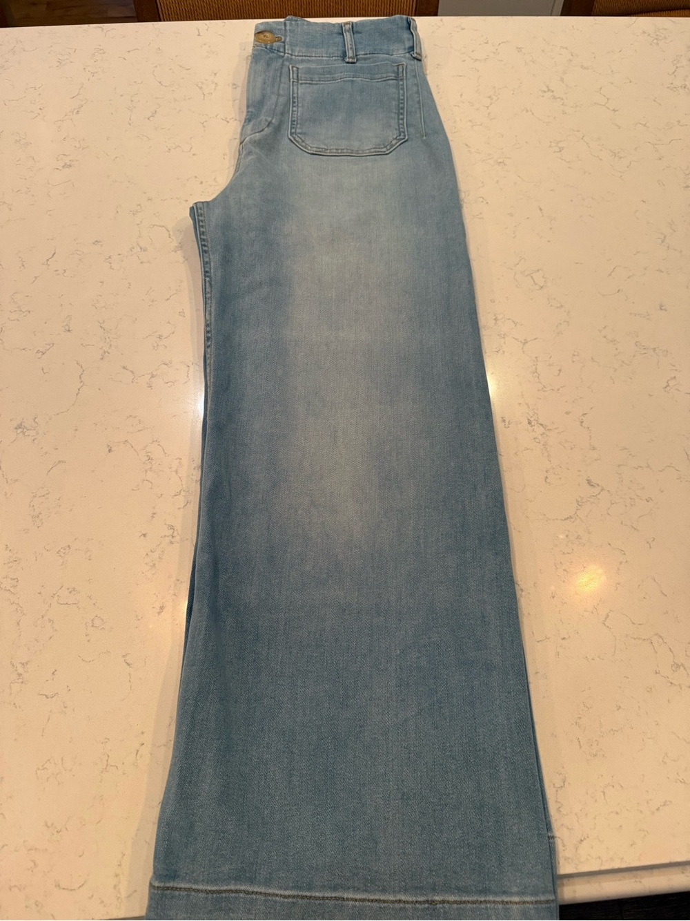 The Colette by Maeve, Light Blue Women's Wide Leg, High Rise